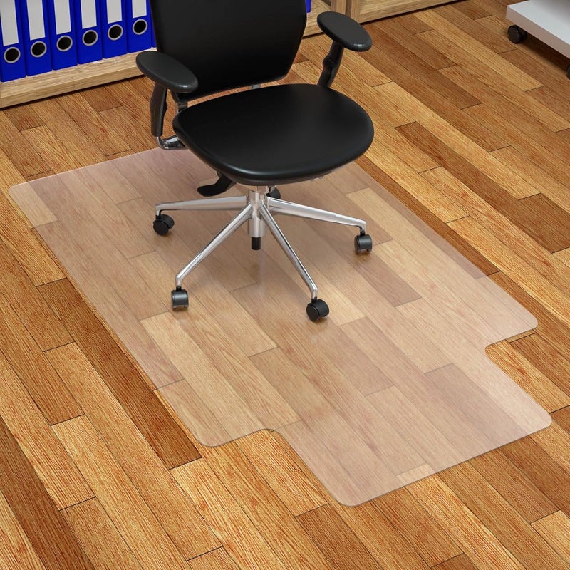 FuturHydro Chair Mat for Hardwood Floor, 30" x 48" Clear Anti-Slip Computer Desk Chair Floor Mat, Easy Glide, Transparent Mats for Office, Home and Gaming Floors (with Lip) - Image 1